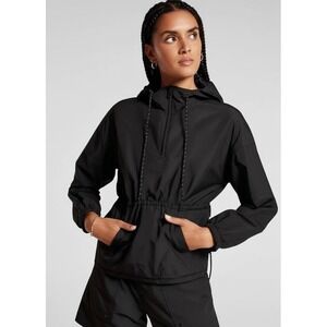 CALIA Women's Black Quarter Zip Windbreaker Anorak Jacket Small NWT $118